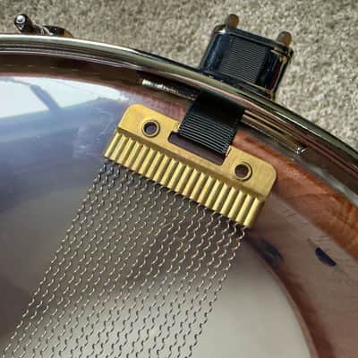 Like-New: Red Rock (AUST) New Guinea Rosewood 14x7 stave snare  - natural satin image 6