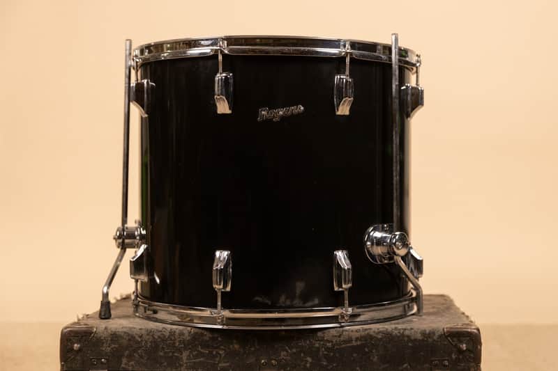 1970s Rogers 16x18 Jet Black Pearl Floor Tom image 1