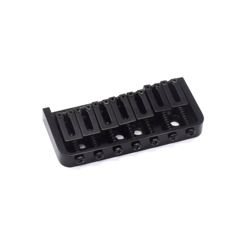 KD By AxLabs 7-String Hardtail Bridge - String-Through-Body, 4-Screw Mount, 10.5 mm Spacing- Satin Black image 1