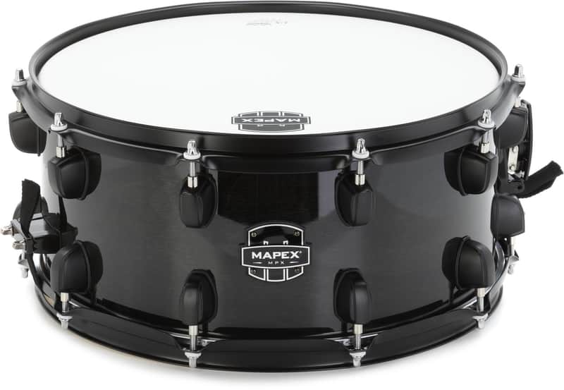 Mapex MPX Maple/Poplar Snare Drum - 6.5 x 14-inch - Black with Black Hardware image 1