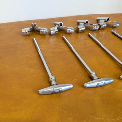 Pearl Hoshino MIJ Slingerland Torpedo Copy Bass Drum Tension Rods and Claws (x4) 1960s image 2