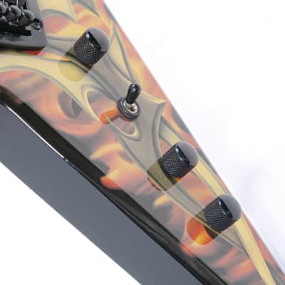 B.C. Rich Kerry King Signature Flying V w/ Tribal over Fire Graphic image 7