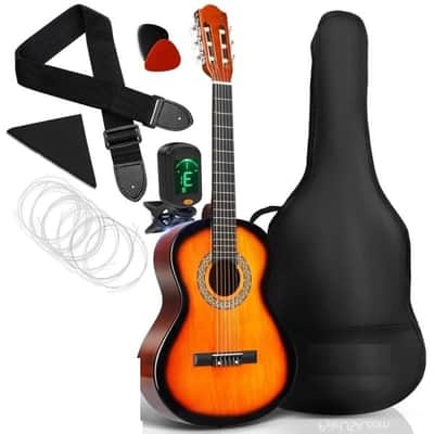 36'' -Inch 6-String Classic Guitar - 3/4 Size Scale Guitar (Sunburst) image 1
