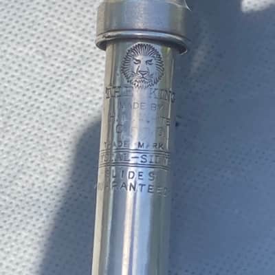 King Vintage King H. N. White "The King" Silver Trombone - Lion's Head emblem image 3