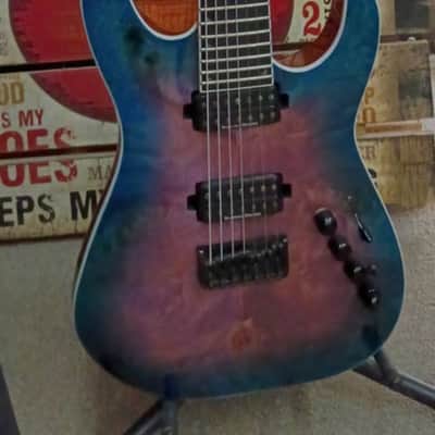 Jackson 7-String Pro Series Soloist SL7P HT MAH - 2020 - Northern Lights - Killer Mods! image 2