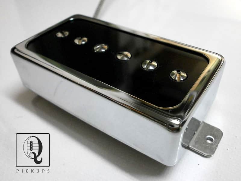 Humbucker Sized P90 Pickup Open cover Hand Wound PAF Size Single Coil Q Bridge Neck by Q pickups image 1