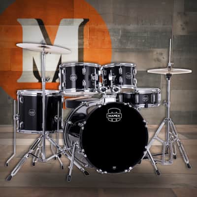 Mapex Comet 5 Piece Complete Setup 20 In. - Dark Black (CM5044FTCDK) image 1