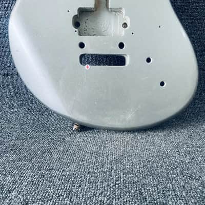 Metallic Silver Electric Bass Guitar Body image 4