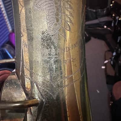 Indiana Band Inst CO. Elkhart IND Alto Saxophone Low Pitch A / 7498 image 5