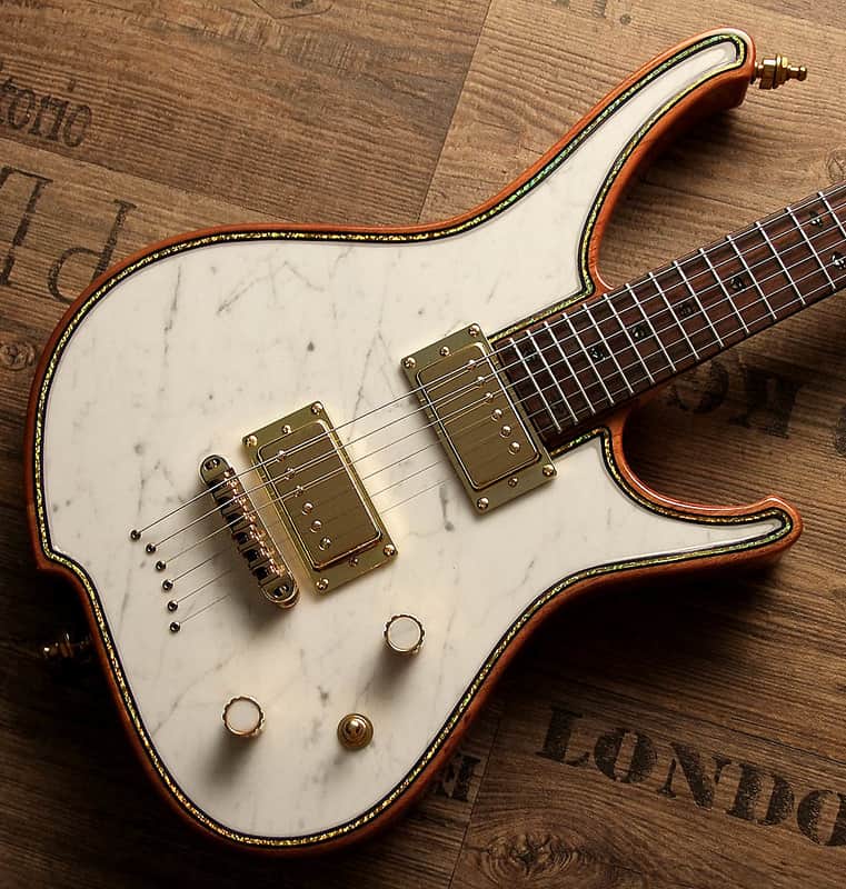 Insane custom shop artwork Zerberus Gorgonized Nemesis genuine Italian White Carrara Marble Top #001 image 1