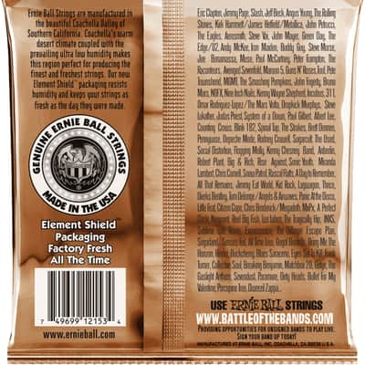 Ernie Ball 2153 Earthwood Slinky Phosphor Bronze Light 12-String Acoustic Guitar Strings (9-46) 2010s - Bronze image 2