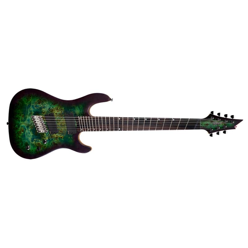 Cort KX500MS Multi-Scale 7-String Electric Guitar w/ EMG 707s, Star Dust Green image 1