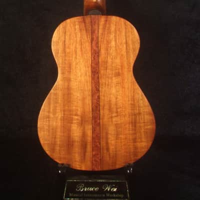 Handcrafted Concert Ukulele, Solid Hawaiian Koa, Horse Inlay, Soft-bag, Bruce Wei UG15-2937 image 5