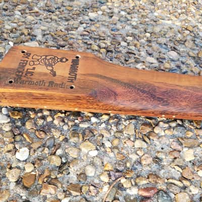 Warmoth Strat Neck, Partly Loaded, Rare Flamed Goncalo Alves, Stainless Frets, Floyd Rose Nut image 17