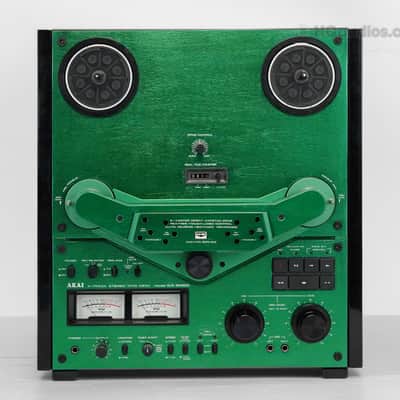 Akai GX-635D Reel-to-Reel Tape Deck Custom Green - Restored - 1 Year Warranty image 6