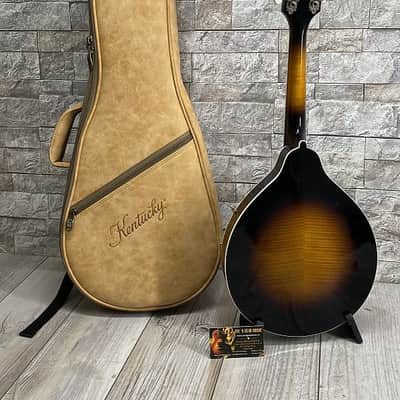 Kentucky KM-270 Deluxe Oval Hole A-Style Mandolin WITH Matching Kentucky Deluxe Gig Bag– Vintage Sunburst - KM270 image 5