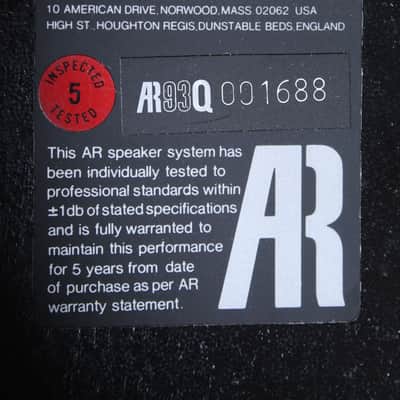 Teledyne Acoustic Research AR93Q Speaker Cabinets Pair of Speaker Cabinets image 11