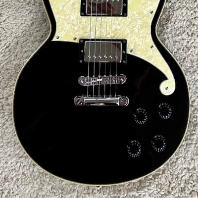 D'Angelico Premier Brighton Solid Body Electric Guitar, Black Flake Finish w/Bag image 3