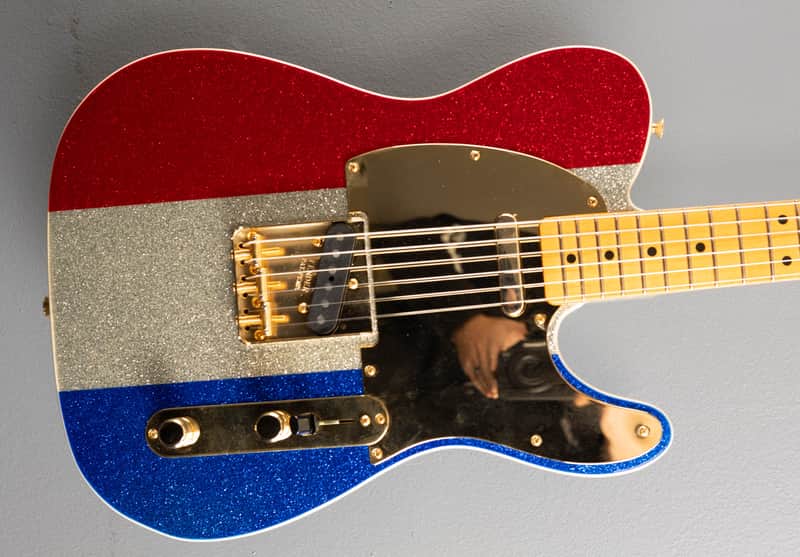 Fender Buck Owens Telecaster - Red, Silver and Blue Sparkle image 1