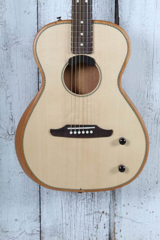 Fender Highway Series Parlor Acoustic Electric Guitar Natural w Deluxe Gig Bag image 1