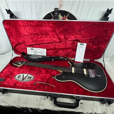 EVH Eddie Van Halen Wolfgang Signature Guitar with Case 2022 - Stealth Black image 1
