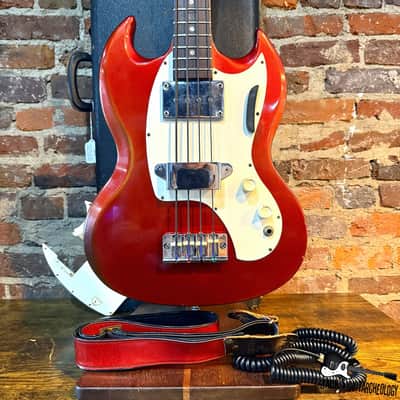 Gibson Melody Maker Short Scale Electric Bass w/ OHSC, Cable & Strap (1968 - Sparkling Burgundy) image 1