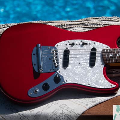 2010 Fender MG69-MH 1969 Mustang Reissue - Old Candy Red - MADE IN JAPAN - Pro Set Up w Perfect Frets/Action/Intonation! image 11