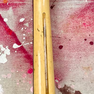 1970's Fender Jazz Bass Neck & Tuners Maple with Black Block Vintage ~1971-1974 image 8