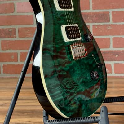 PRS SE Custom 24 Quilt Electric Guitar - Teal Black (Black Back) image 7
