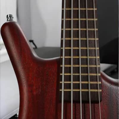 Warwick Pro Series Thumb BO-5 String-Burgundy Red Transparent Satin image 13