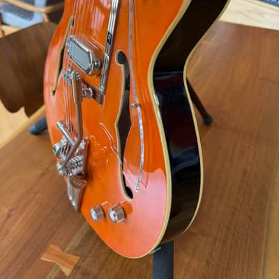 Duesenberg Gran Royale Single Cut Hollow Electric Guitar 2010s Vintage Orange image 3