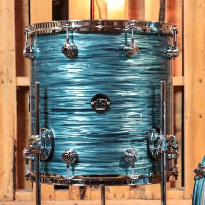 DW Performance Turquoise Oyster Bop Drum Set - 14x18, 8x12, 14x14 image 4