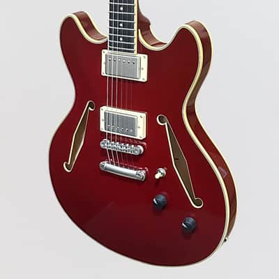 D'Angelico Excel DC Tour Collection Semi Hollowbody Electric Guitar - Solid Wine image 3