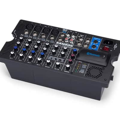 Samson Expedition XP800 Portable PA System. Stereo 8" 2-way Monitors with removable 8-channel powered mixer (2 x 400 watts) with Bluetooth image 3