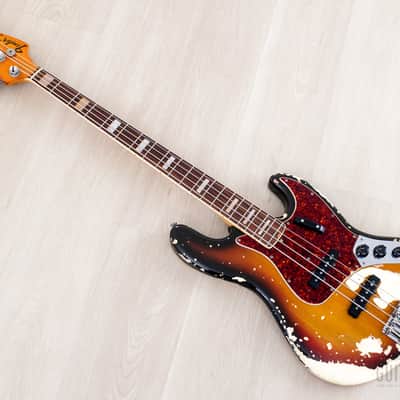 1969 Fender Jazz Bass Sunburst Faux Burst Vintage Bass w/ Case image 12