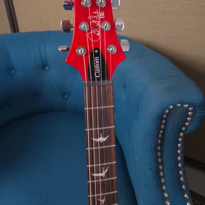 Used Paul Reed Smith SE Custom 24 Charcoal Cherry Burst w/bag image 5
