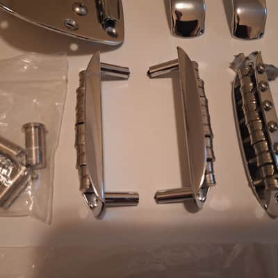 Fender Offset Hardware Lot Mustang Bridges Jaguar/Jazzmaster Tremolo unit with vibrato arms and mute image 3