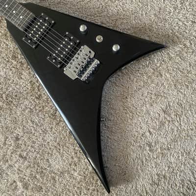 Black Flying V Electric Guitar, Basswood Body, Maple Neck, Rosewood Fingerboard