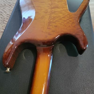 1991 Hamer USA Chaparral 4 String Bass Guitar Beautiful Honey Quilt Top/Back W/OHSC 8.5 Pounds image 15