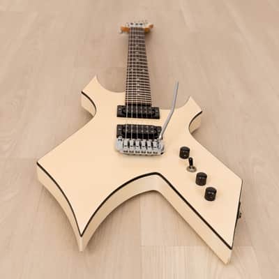 1987 BC Rich Warlock Custom NJ Series Vintage Electric Guitar White w/ Floyd Rose, Japan image 10