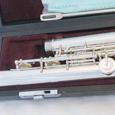 Yamaha YFL-584H (YFL-587H) Professional Flute All Silver Open-hole *Made in Japan *Cleaned & Serviced image 12