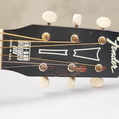 60s Fender F-70-B Uni-Bar Parlor Acoustic Slide Guitar F-1000 w/Soft Case #55890 image 7