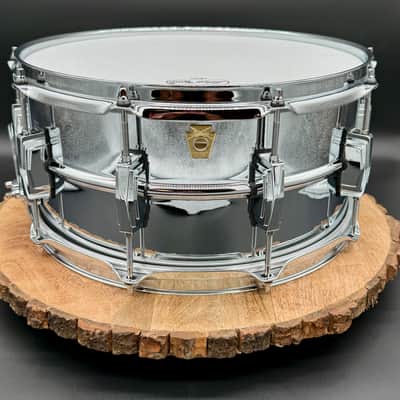 Ludwig LM402 Supraphonic 6.5x14" 10-Lug Aluminum Snare Drum - Chrome-Plated image 1