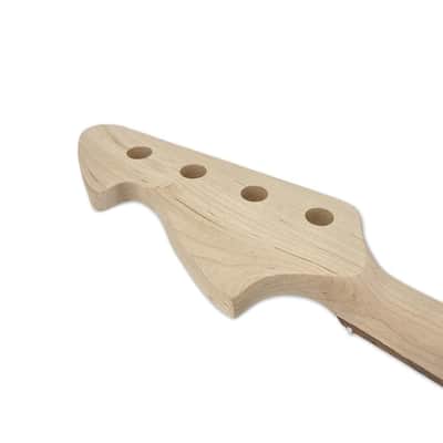 Replacement Bass Guitar Neck 21 Fret 30 Inch Scale, Maple with Rosewood Fretboard,42mm Nut Width, Bolt-On Heel image 5