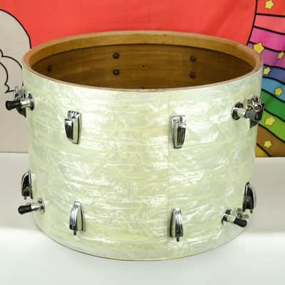 1950's Ludwig 14"x 20" Bass Drum Shell, WMP, White Marine Pearl, AS-IS image 4