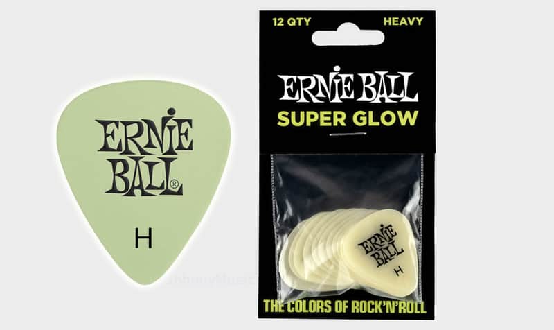 Super Glow Cellulose Picks Heavy 12-Pack - world-standard .94mm celluloid hvy-pick specifications image 1