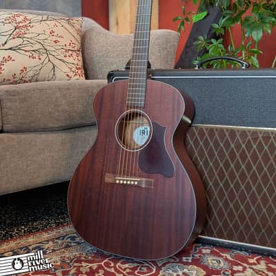 Iris JB Natural All Mahogany w/ Tortoise binding and pickguard Acoustic Guitar- Used image 2