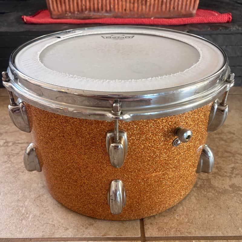 Slingerland Vintage 12 x 8" Rack Tom Drum Nov 1965 w Stick Saver Rims image 1