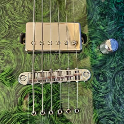 ESP USA Custom Shop M-I M-1 NTB TOM NT 2021 - Lime burst marble swirl image 3