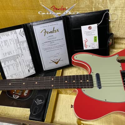 NEW! Fender Custom Shop Flamethrower Telecaster Custom - NOS - Modern Specs - Texas Special Pick-Ups - AAAA Flamed Neck - Fiesta Red - Authorized Dealer - 7.7lbs - G07041 image 15